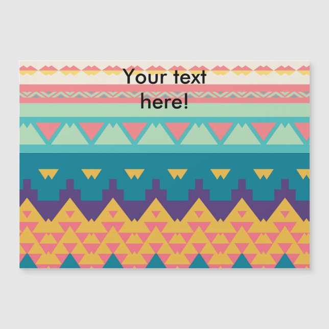 Pastel-Stammesdesign Magnetkarte (Vorderseite)