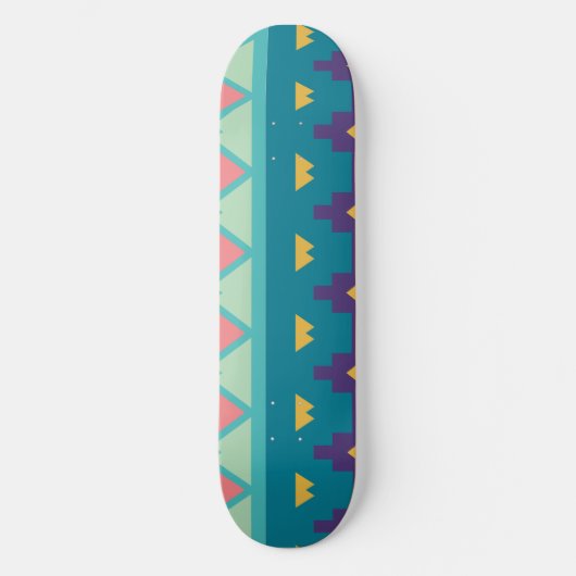 Pastel-Stammesdesign Skateboard (Vorderseite)