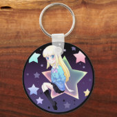 Pastel Star-Gal-Schlüsselanhänger Schlüsselanhänger (Vorderseite)