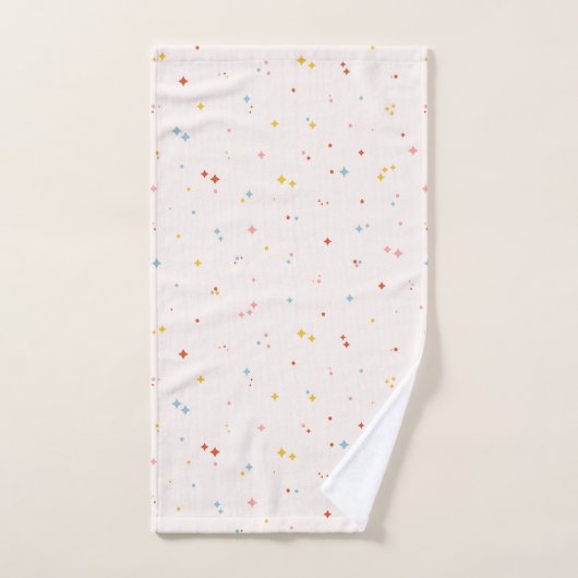 Pastel Star Pattern Badhandtuch Set (Handtuch)