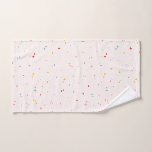 Pastel Star Pattern Badhandtuch Set (Handtuch)