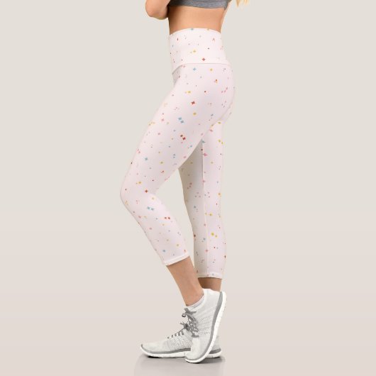 Pastel Star Pattern Capri Leggings (Links)