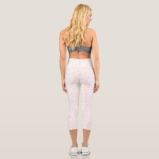 Pastel Star Pattern Capri Leggings (Rückseite)