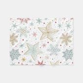 "Pastel Star Pattern Fleece Blanket (Vorderseite (Horizontal))