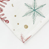 "Pastel Star Pattern Fleece Blanket (Ecke)