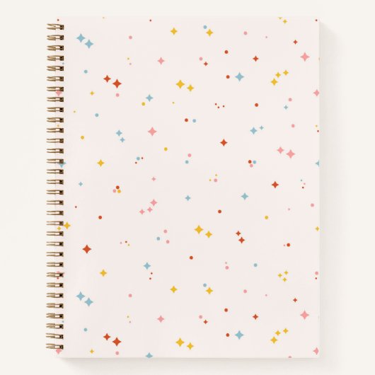 Pastel Star Pattern Notizblock (Vorderseite)