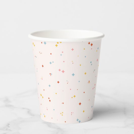 Pastel Star Pattern Pappbecher (Vorderseite)