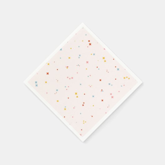 Pastel Star Pattern Serviette (Ecke)
