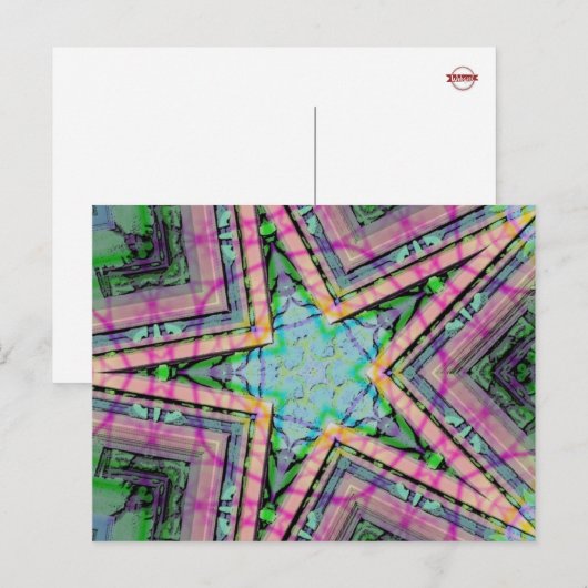 Pastel Star Postkarte (Vorne/Hinten)