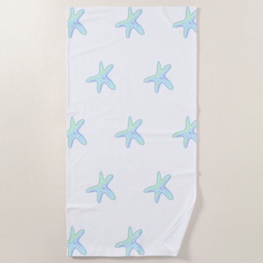 Pastel Starfish Strandtuch (Vorderseite)