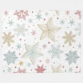 "Pastel Starry Night Fleece Blanket (Vorderseite (Horizontal))