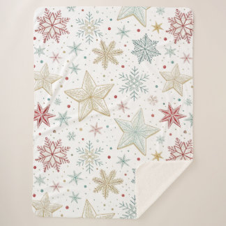"Pastel Starry Night Sherpa Blanket Sherpadecke