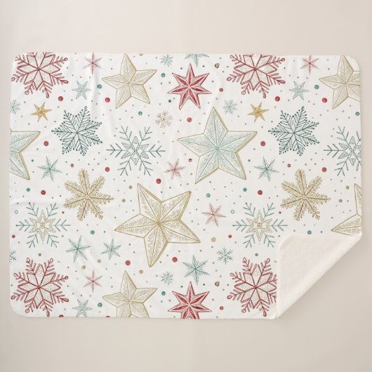 "Pastel Starry Night Sherpa Blanket Sherpadecke (Vorderseite (Horizontal))