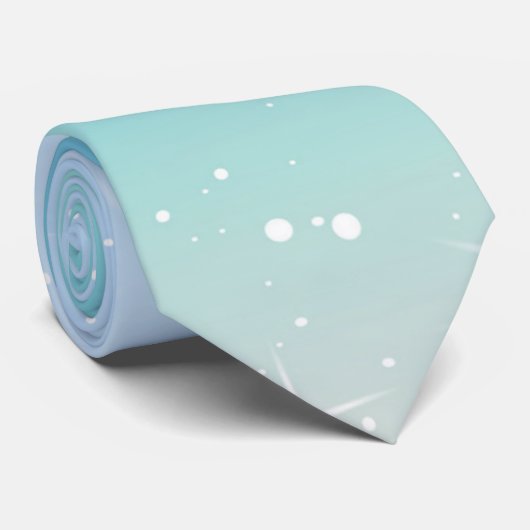 Pastel Starry Sky Blue Gradient Moon Galaxy Design Krawatte (Gerollt)