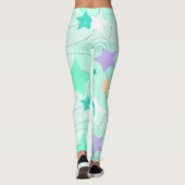 Pastel Stars Girly Holidays Leggings (Rückseite)