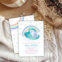 Pastel Stars Unicorn Rainbow Baby Dusche