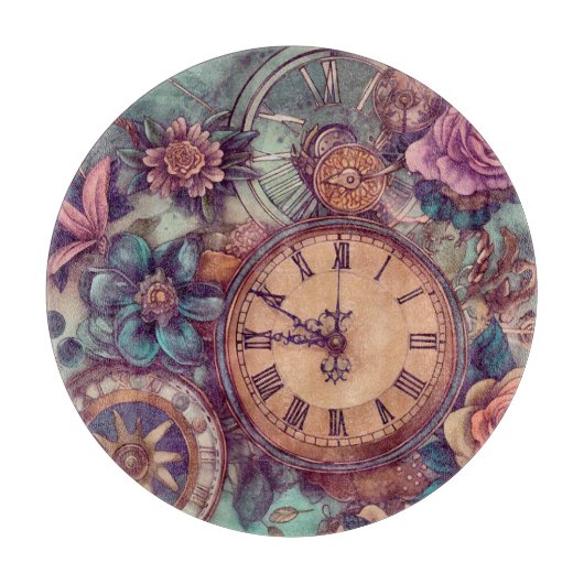 Pastel Steampunk Cutting Board Schneidebrett (Vorderseite)