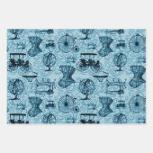 Pastel Steampunk Pattern Geschenkpapier Set (Vorderseite 2)