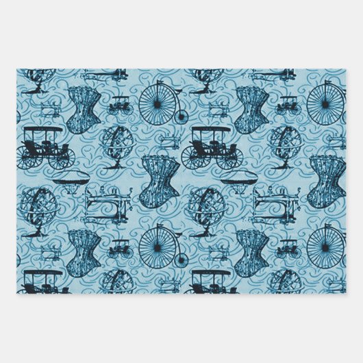 Pastel Steampunk Pattern Geschenkpapier Set (Vorderseite 2)