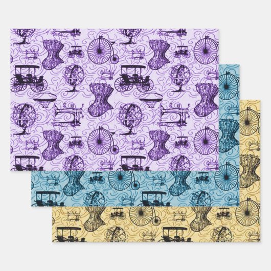 Pastel Steampunk Pattern Geschenkpapier Set (Set)