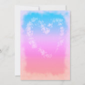 Pastel Stork Babydusche Einladung (Rückseite)