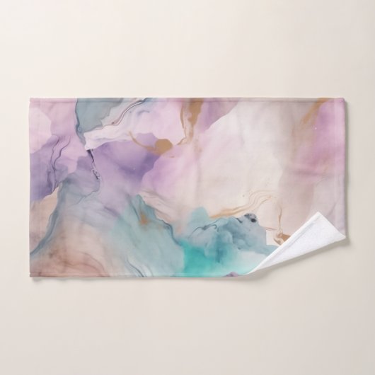 PASTEL STORM MARBLE SWIRL BADEZIMMER TOWEL SET (Handtuch)