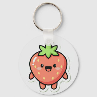 Pastel Strawberry Aesthetic Sticker – Cute Fruit I Schlüsselanhänger