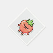 Pastel Strawberry Aesthetic Sticker – Cute Fruit I Serviette (Ecke)