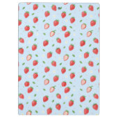 Pastel Strawberry Dreams Nahtloses Muster Klemmbrett (Rückseite)
