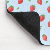 Pastel Strawberry Dreams Nahtloses Muster Mousepad (Ecke)