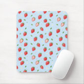 Pastel Strawberry Dreams Nahtloses Muster Mousepad (Mit Mouse)