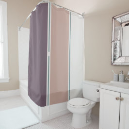 Pastel Streifen-2 – Moderner neutraler Badezimmer- Duschvorhang