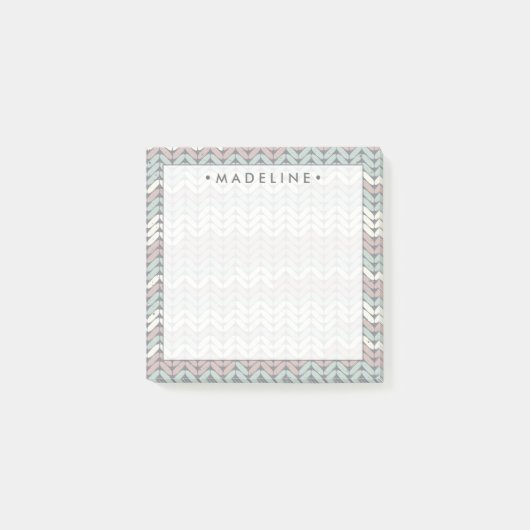 Pastel Strick Post-it Klebezettel (Vorderseite)