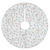  Pastel String Lights on Snowy White Polyester Weihnachtsbaumdecke (Vorderseite)