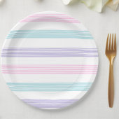 Pastel Stripe Babydusche Pappteller