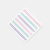Pastel Stripe Babydusche Serviette (Ecke)