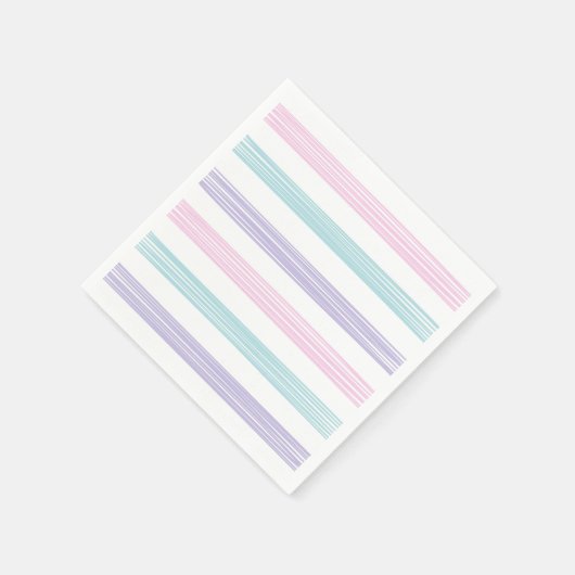 Pastel Stripe Babydusche Serviette (Ecke)