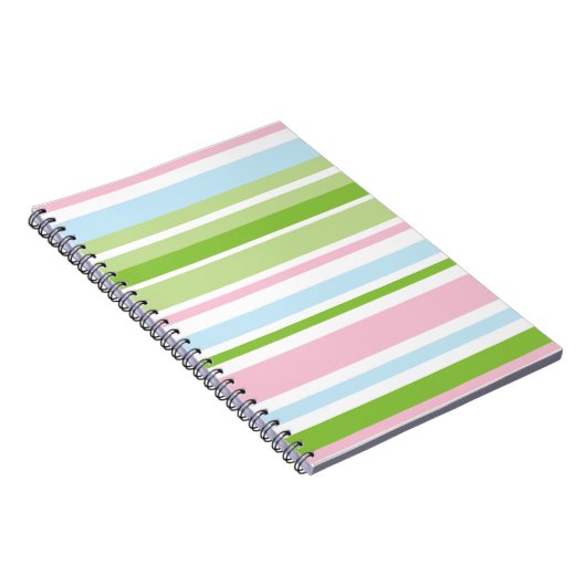 Pastel Stripe Spiral Notebook Notizblock (Rechte Seite)