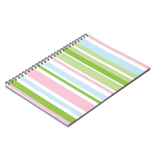 Pastel Stripe Spiral Notebook Notizblock (Linke Seite)