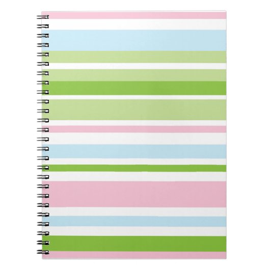 Pastel Stripe Spiral Notebook Notizblock (Vorderseite)