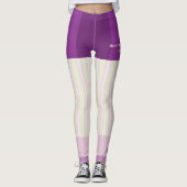 Pastel Stripe Team/Leggings mit Fake Shorts Leggings (Vorderseite)