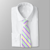 Pastel Striped Necktie Krawatte (Gebunden)