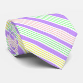 Pastel Striped Necktie Krawatte (Gerollt)
