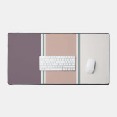 Pastel Stripes-2 – Clean Neutral Desk Layout Schreibtischunterlage (Tastatur & Maus)