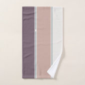 Pastel Stripes-2 – Minimal Spa Towel Style Badhandtuch Set (Handtuch)