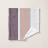 Pastel Stripes-2 – Minimal Spa Towel Style Badhandtuch Set (Waschlappen)