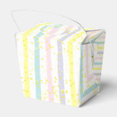 Pastel Stripes Babydusche Geschenkschachtel (Rückseite)