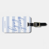 Pastel Stripes Beach Baby Gepäckanhänger (Vorderseite horizontal)