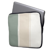 Pastel Stripes – Calm Neutral Design Laptopschutzhülle (Vorderseite Links)