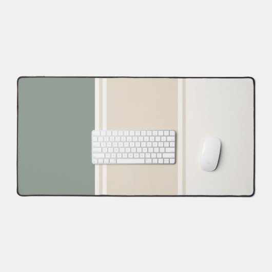 Pastel Stripes – Calm Neutral Workspace Design Schreibtischunterlage (Tastatur & Maus)